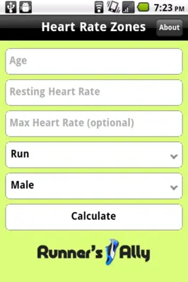 Heart Rate Zones android App screenshot 1